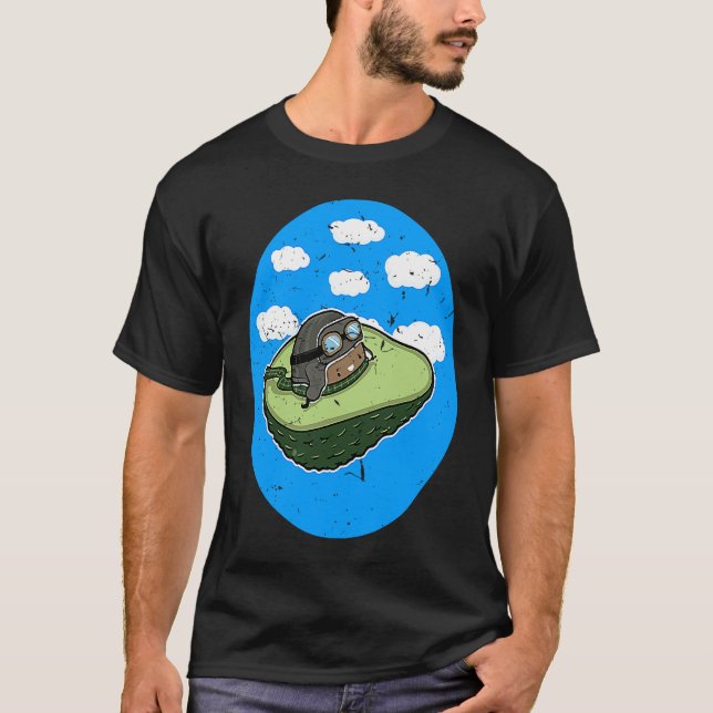 Camiseta Awesome Avocado Plane Flying Avocado (Frente)