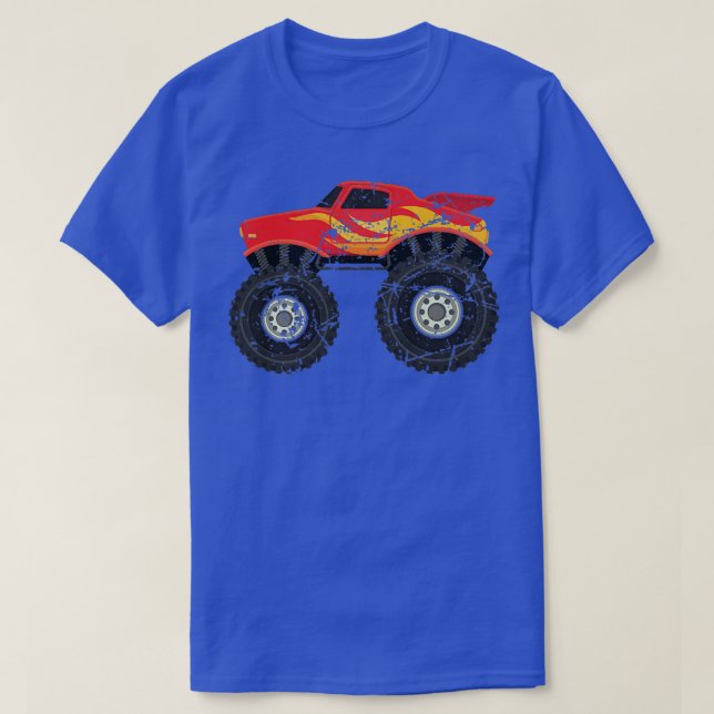 Camiseta Awesome Car Trucks Cool Red Monster Truck Trucker  (Frente do Design)