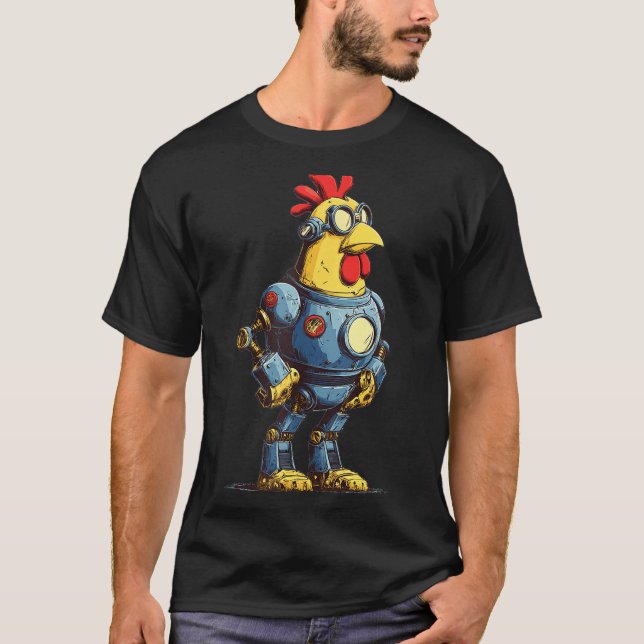 Camiseta Awesome Chicken Robot For Future Animals Lovers  (Frente)