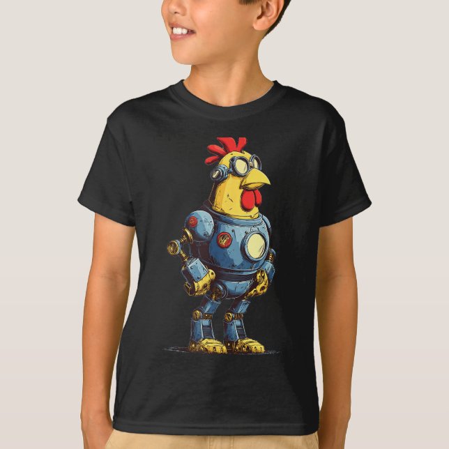 Camiseta Awesome Chicken Robot For Future Animals Lovers  (Frente)