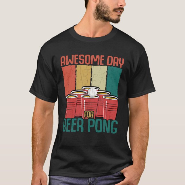 Camiseta Awesome Day For Beer Pong Sports Player Graphic (Frente)