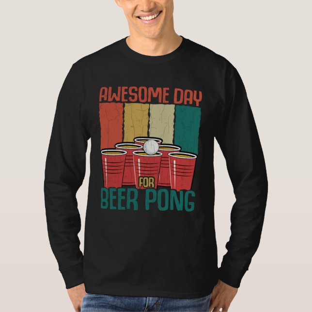 Camiseta Awesome Day For Beer Pong Sports Player Graphic (Frente)