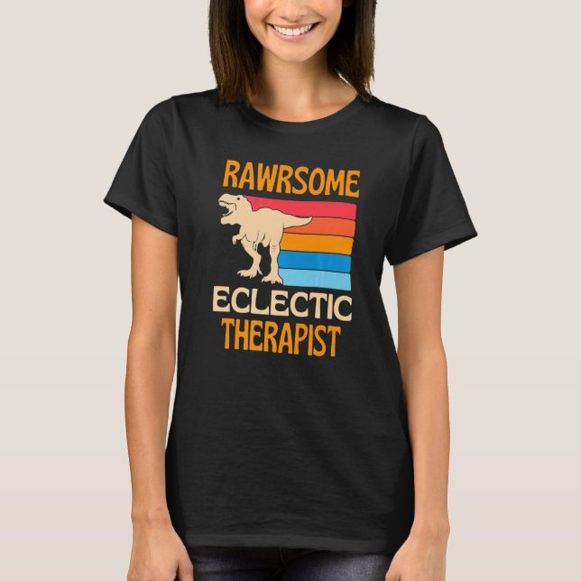 Camiseta Awesome Eclectic Therapist Dinosaur (Frente)