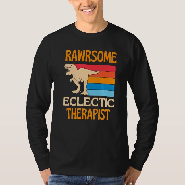 Camiseta Awesome Eclectic Therapist Dinosaur (Frente)