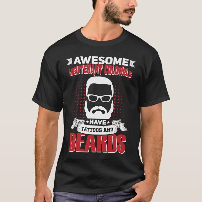 Camiseta Awesome Lieutenant Colonels Job Coworker Tattoo Be (Frente)