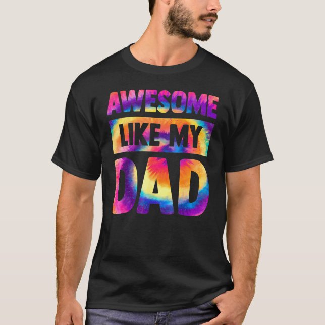 Camiseta Awesome Like My Dad Matching Fathers Day Family Ki (Frente)