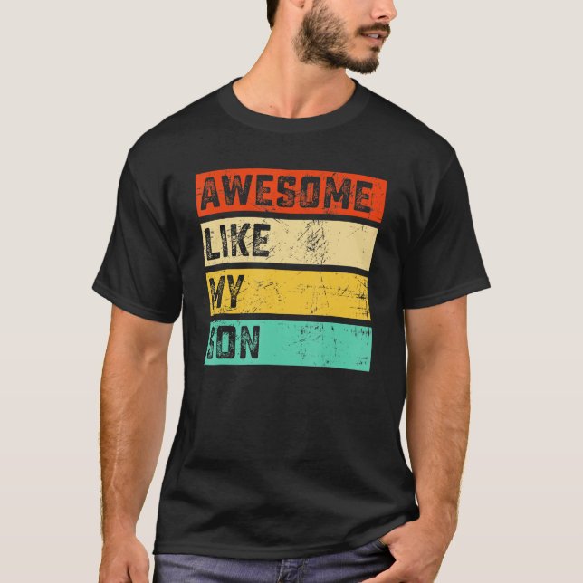 Camiseta Awesome Like My Daughter Father's Day Men Funny (Frente)