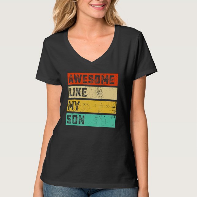 Camiseta Awesome Like My Daughter Father's Day Men Funny (Frente)