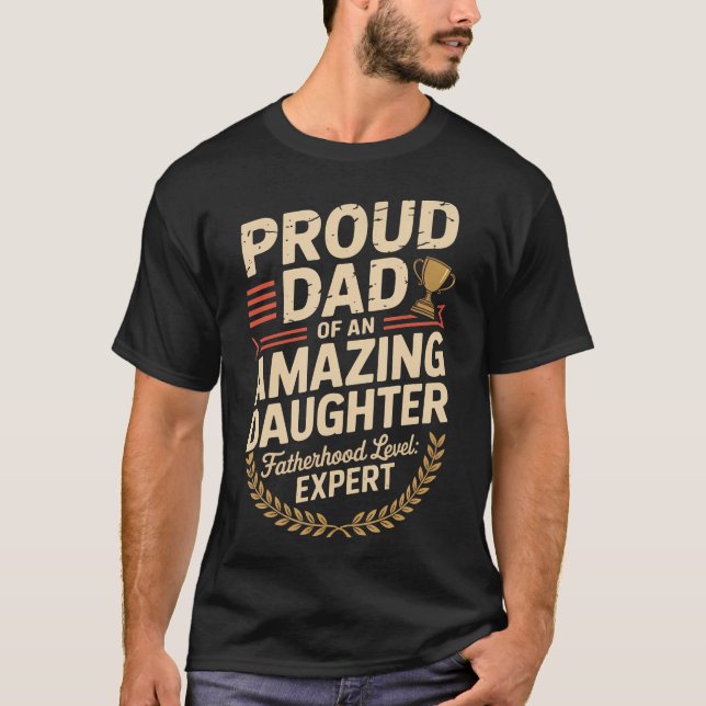 Camiseta Awesome Like My Daughter Funny Dad Gift For Father (Frente)