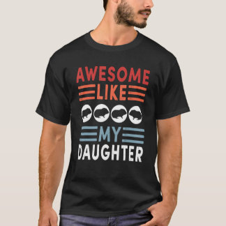 Camiseta Awesome Like My Daughter Retro Men Dad Funny Fathe