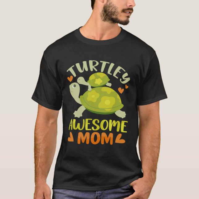 Camiseta Awesome Mom Mothers Day Turtles Best Mama Mommy So (Frente)