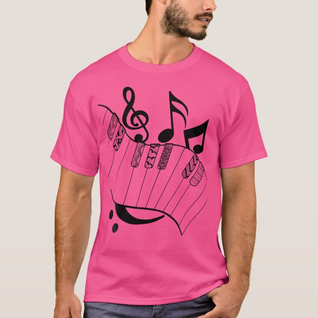 Camiseta Awesome Piano Player Gift Shirt Piano Teacher Keyb (Frente)