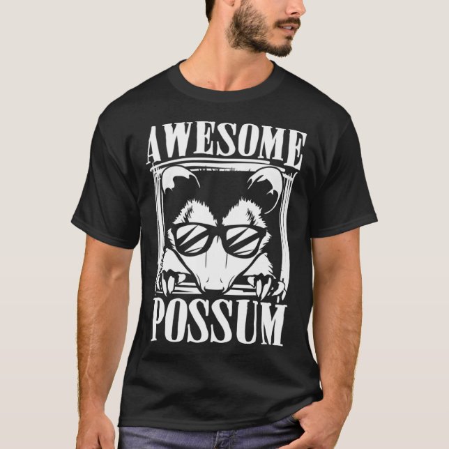 Camiseta Awesome possum animal & zoowarden (Frente)