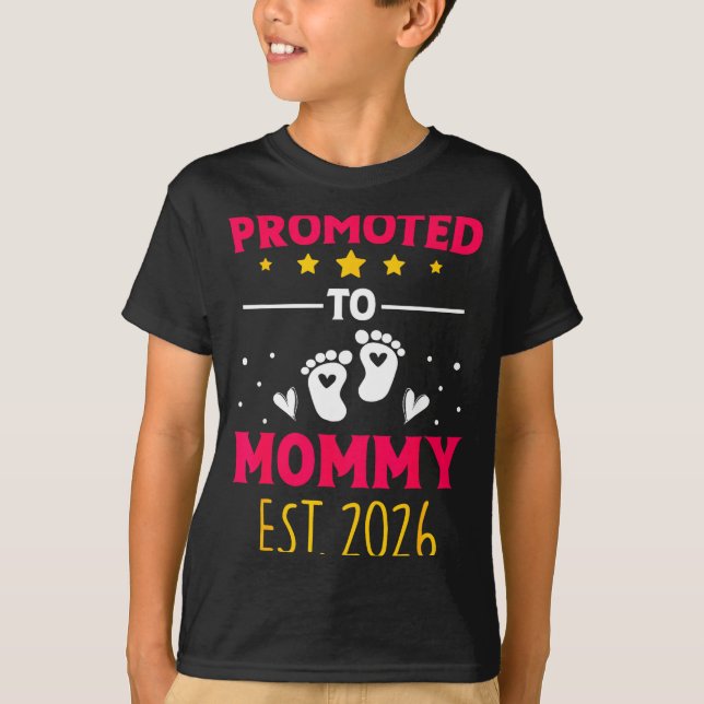 Camiseta Awesome Promoted To Mommy 2026 Pregnancy Announcem (Frente)