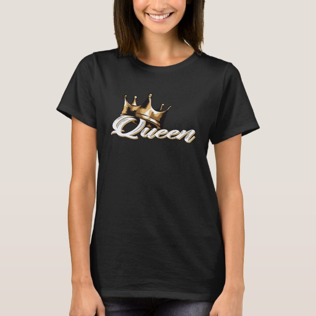 Camiseta Awesome Queen Crown Crown me font queen (Frente)