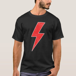 Camiseta Awesome Retro Distressed RED & WHITE Lightning Bol