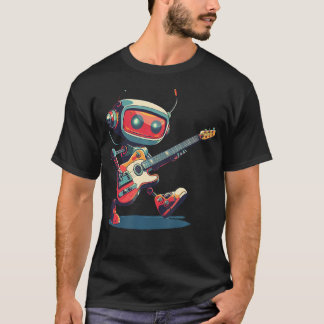 Camiseta Awesome Rocking Robot With Electric Guitar In Hand