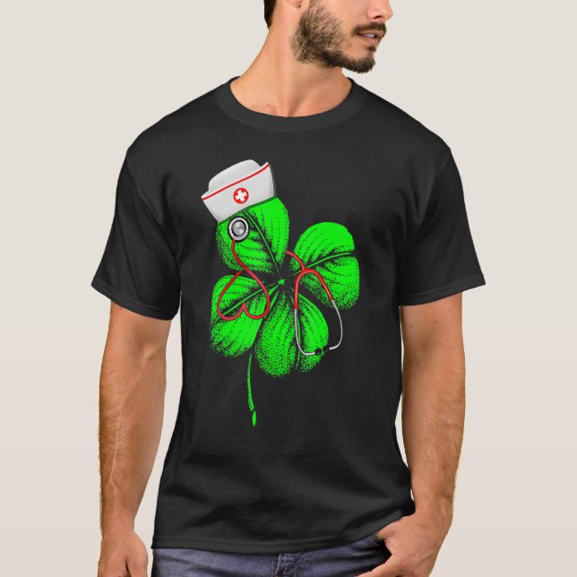 Camiseta Awesome Saint Patrick's Day Doctor Shamrock Hat Ir (Frente)