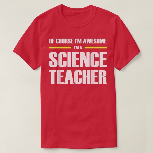 Camiseta Awesome Science Teacher 107 (Frente do Design)