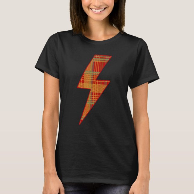 Camiseta Awesome SCOTTISH TARTAN Lightning Bolt (Frente)