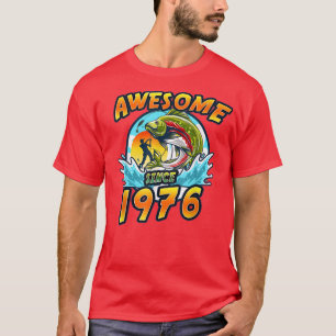 Camiseta Awesome since 1976 Angel Fishing Birthday