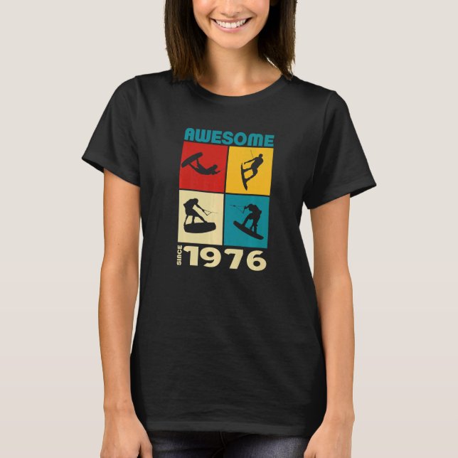Camiseta Awesome since 1976 Wakeboard lifestyle (Frente)