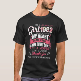 Camiseta Awesome Since 1982 40Th Birthday I'm A January Gir