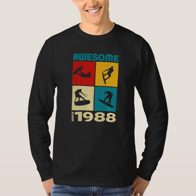 Camiseta Awesome since 1988 Wakeboard lifestyle  1 (Frente)