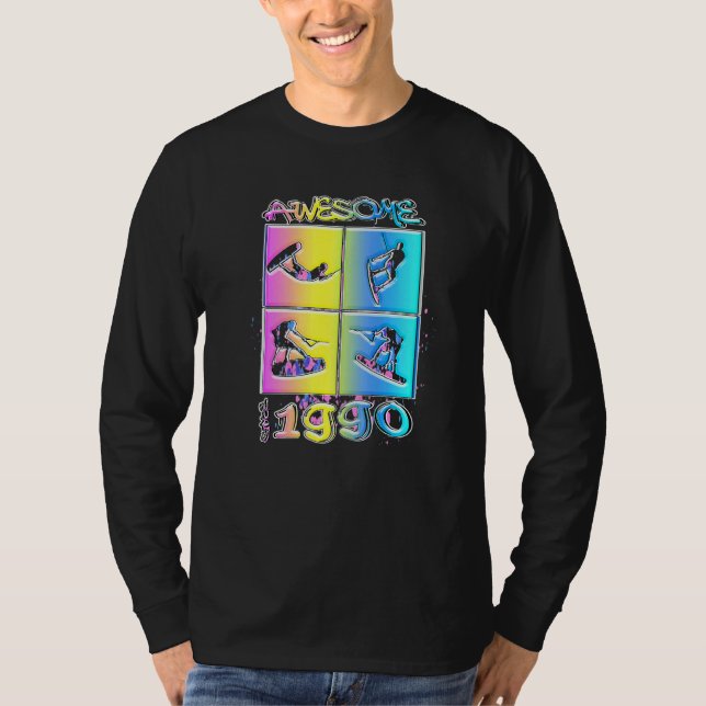 Camiseta Awesome since 1990 Wakeboard lifestyle  2 (Frente)