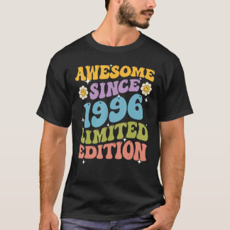 Camiseta Awesome Since 1996 Retro Groovy Shirt Gifts For Wo