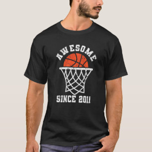 Camiseta Awesome Since 2011 Basketball Kids Basketball Cos