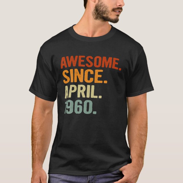 Camiseta Awesome Since April 1950 Retro 71 Years Old 71Th B (Frente)