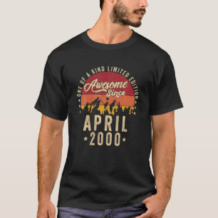Camiseta Awesome Since April 2000, Vintage 22Nd Birthday