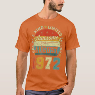 Camiseta Awesome Since August 1972 50 Years Old 50th Birthd