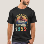 Camiseta Awesome Since December 1955 Vintage 66Th Birthday<br><div class="desc">So do you like what see? Go ahead and make your friends jealous with this Awesome Since December 1955 Vintage 66th Birthday graphic tee. Perfect for any occasion. Grab this for your sweetheart, husband, wife, boyfriend, girlfriend, family, friends, or someone special.Complete collection of party accessories for him / her (bandana,...</div>