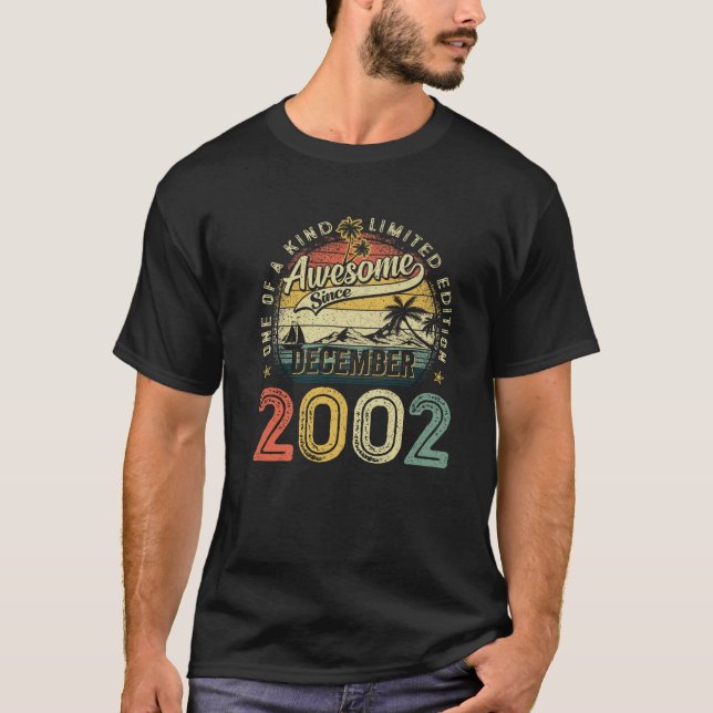 Camiseta Awesome Since December 2002 23 Years Old 23rd Birt (Frente)