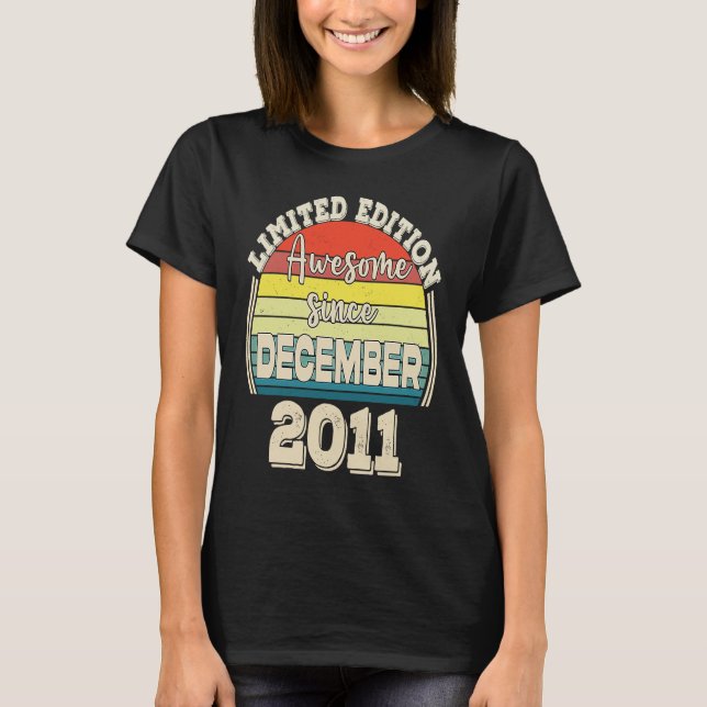 Camiseta Awesome Since December 2011 Born in December Dad M (Frente)