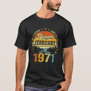 Camiseta Awesome Since February 1971 Vintage 51Th Birthday