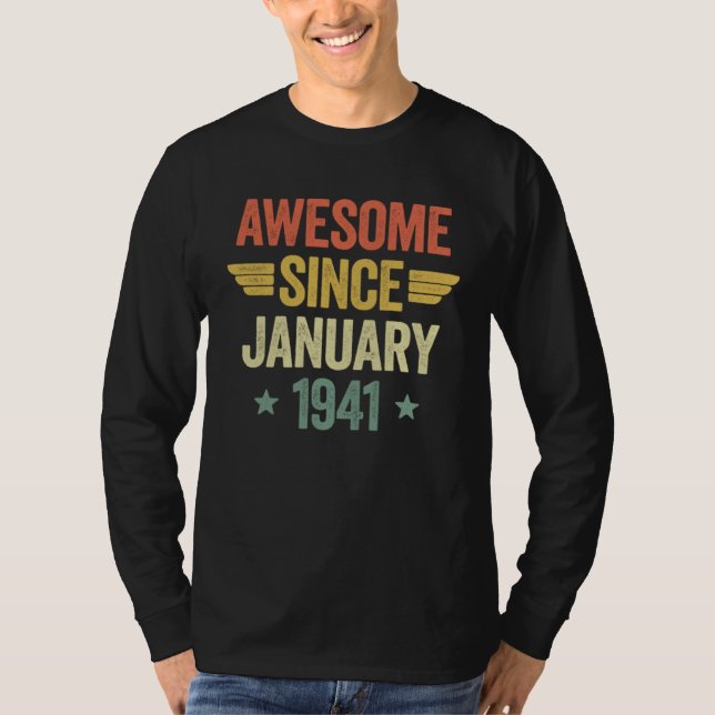 Camiseta Awesome Since January 1941 (Frente)