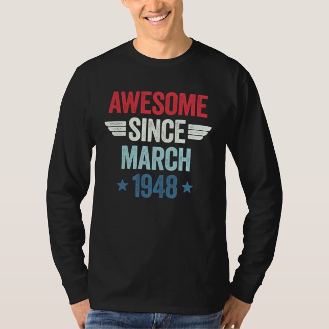 Camiseta Awesome Since March 1948 1 (Frente)