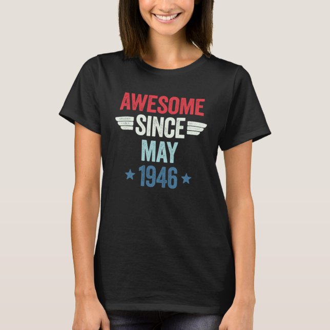 Camiseta Awesome Since May 1946 (Frente)