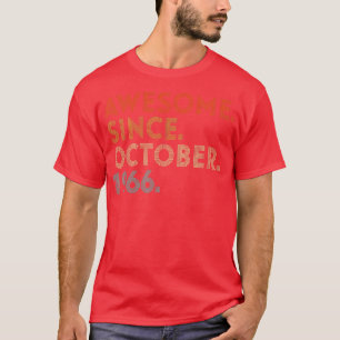 Camiseta Awesome Since October 1966 Vintage 56th Birthday