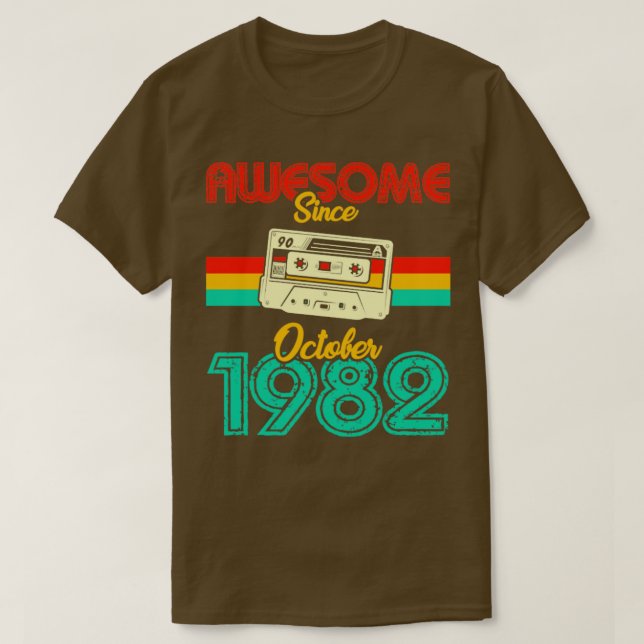 Camiseta Awesome since October 1982 (Frente do Design)