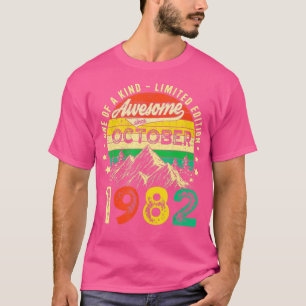 Camiseta Awesome Since October 1982 40 Years Old 40th Birth