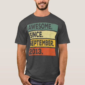 Camiseta Awesome Since September 2013 9th Birthday 9 Years 