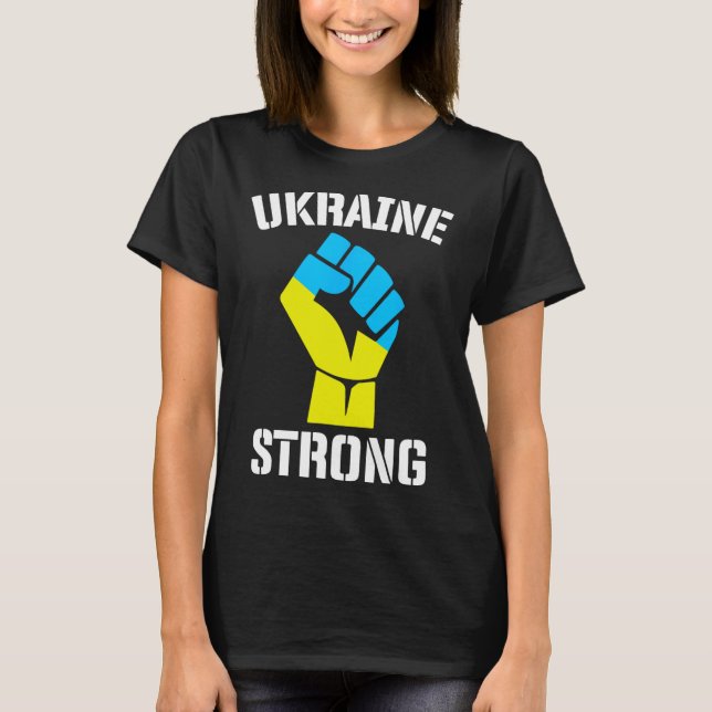 Camiseta Awesome Support Ukraine Strong Pride - Ukraine  (Frente)