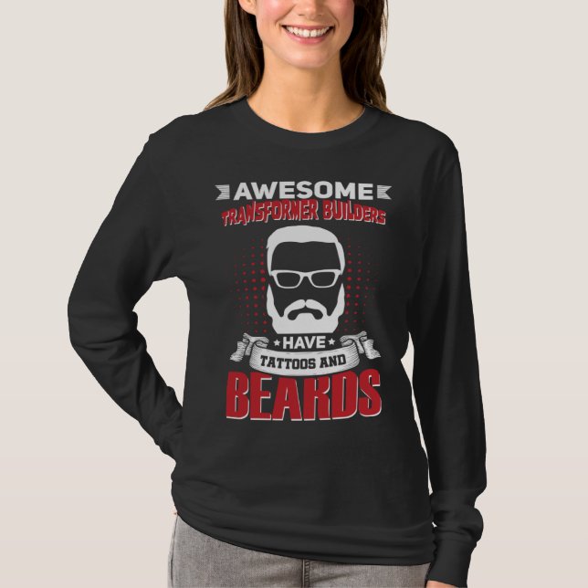 Camiseta Awesome Transformer Builders Job Coworker Tattoo B (Frente)