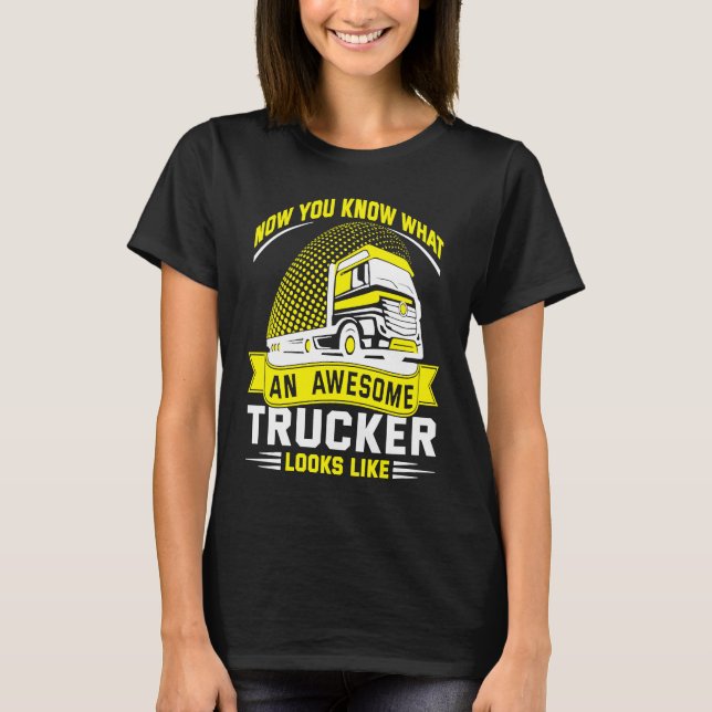 Camiseta Awesome Trucker  Truck Driver (Frente)