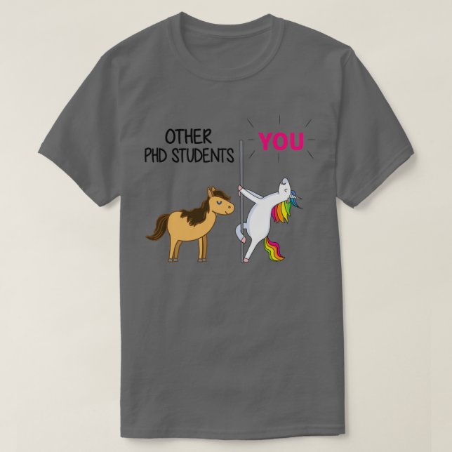 Camiseta Awesome Unicorn Gift For PHD Student 1 (Frente do Design)