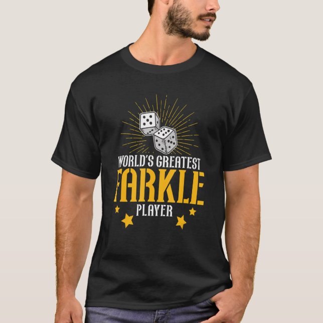 Camiseta Awesome World's Greatest Farkle Player For Farkle  (Frente)
